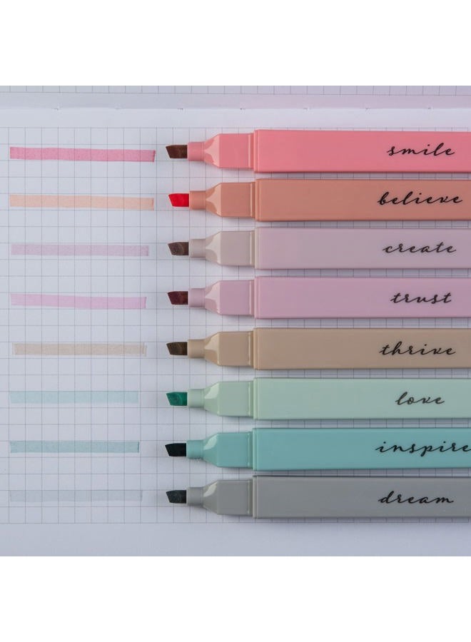 DIVERSEBEE Bible Highlighters with Soft Chisel Tip, 8 Pack Assorted Colors Pens No Bleed, Quick Dry, Cute Aesthetic Markers, Bible Study Journaling Supplies and Accessories (Boho) - Image 2