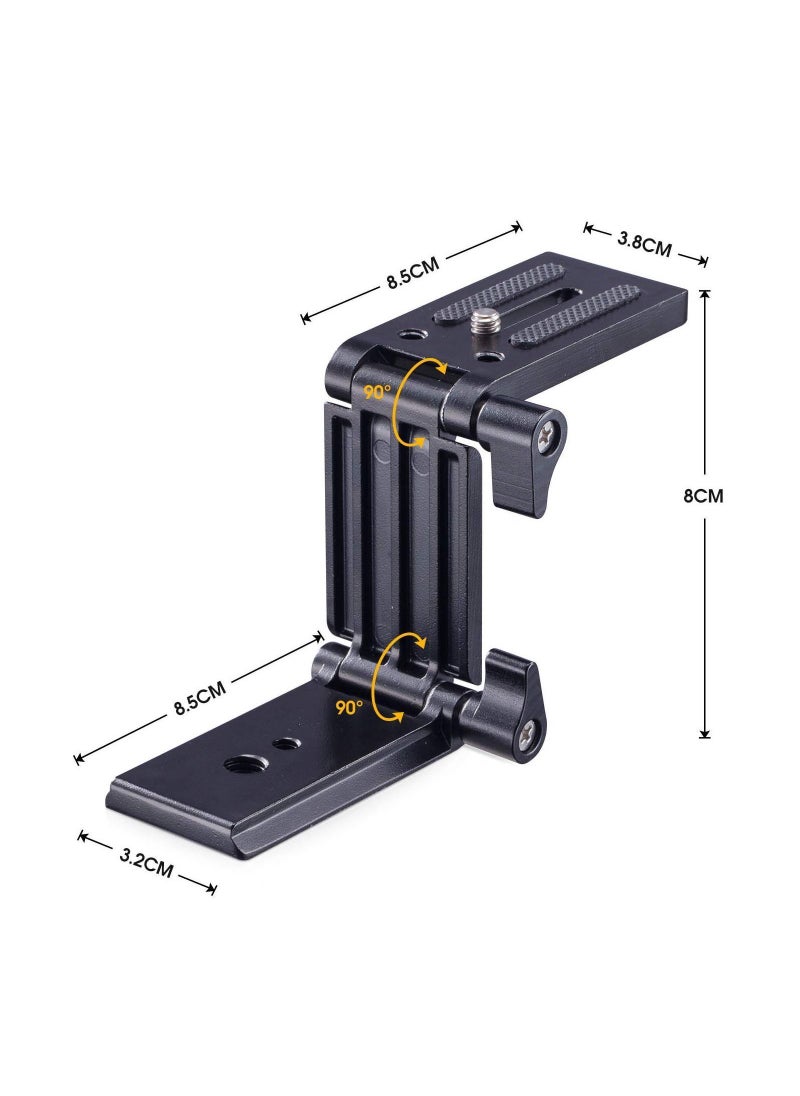 Y&D - Universal Flex Tilt Head Z Mount Bracket, Tripod Quick Release Plate Mounting for Monopod Slider Rail Cage Rig Stabilizer Gimbal DSLR Camera Canon, Nikon, Sony, Panasonic - Image 1
