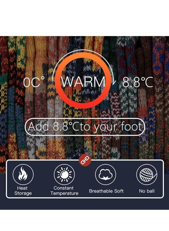 KASTWAVE Wool Socks for Women, Wool Socks Warm Winter Thermal, Warm Wool Socks Thermal Winter Thick Crew Pattern Socks for Women and Men - Image 5