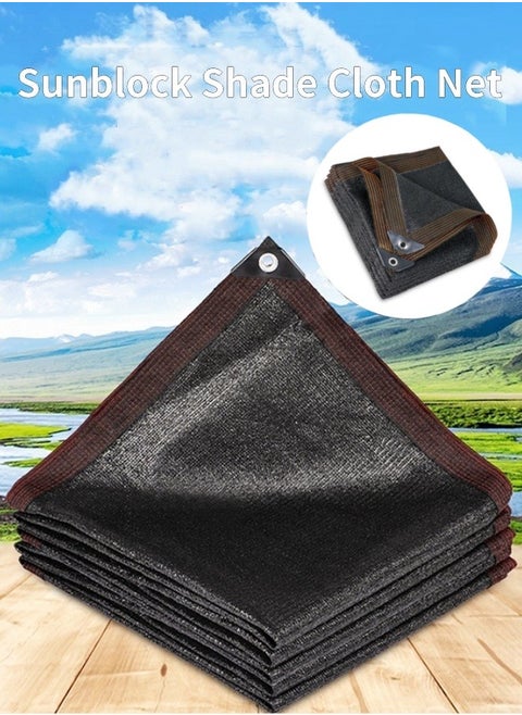 Black Shade Cloth Cover Mesh with Grommets Garden Sunblock Shade Cloth Shading Net Shade Cover for Greenhouse Garden Plants Sail Net Sun Protection Fabric Mesh