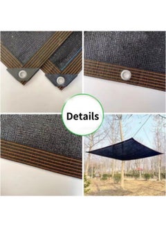 Generic Black Shade Cloth Cover Mesh with Grommets Garden Sunblock Shade Cloth Shading Net Shade Cover for Greenhouse Garden Plants Sail Net Sun Protection Fabric Mesh  - Image 3