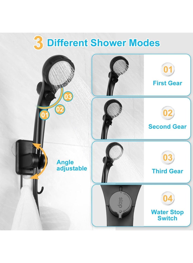 120W Portable Pressure Shower - 6000mAh Rechargeable Outdoor Camping Shower with 2M Hose, 4 Modes for Beach, Car Wash & Hiking (IPX7 Waterproof) ﻿ - Image 3
