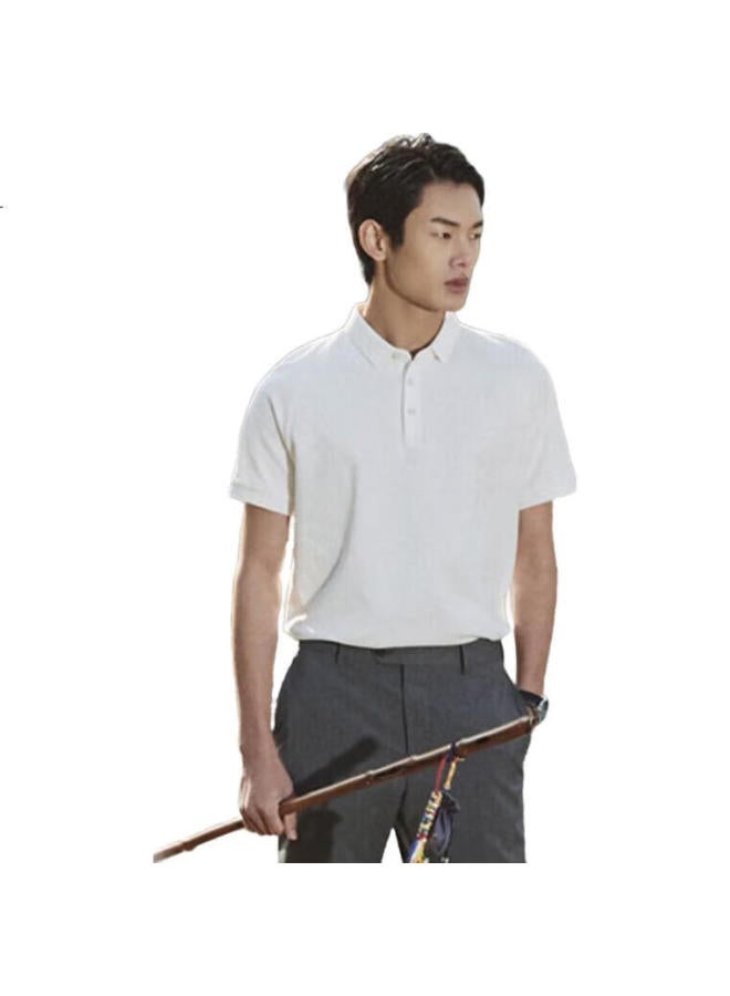 Youngor Polo Men'S, Summer Young Men'S Business Casual Short-Sleeve Polo Shirt, Bleached, S - Image 2