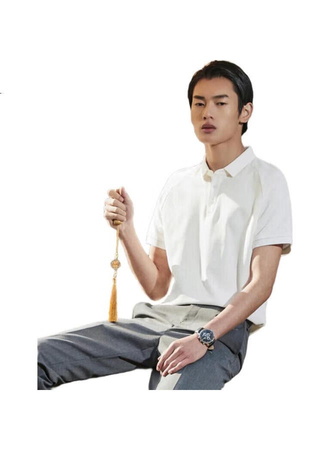 Youngor Polo Men'S, Summer Young Men'S Business Casual Short-Sleeve Polo Shirt, Bleached, S - Image 3