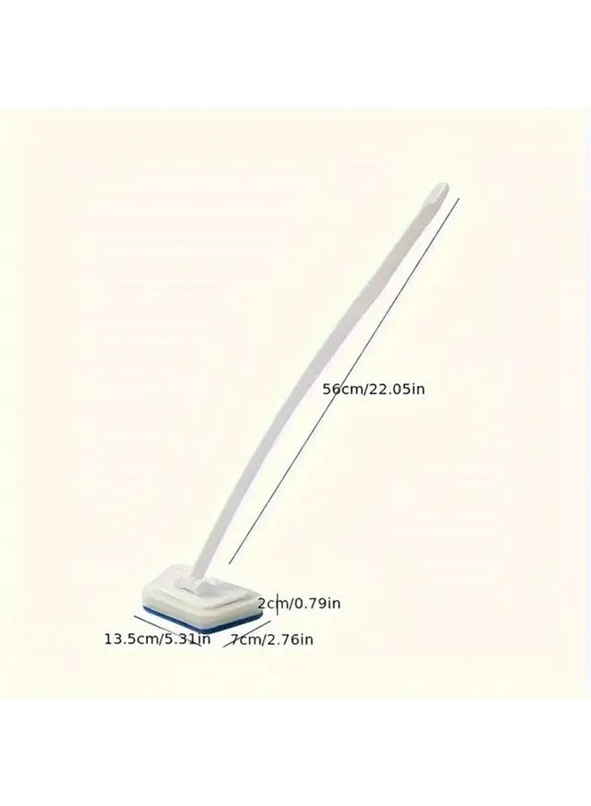 White Multipurpose Bathroom Cleaning Brush Set with Detachable Sponge - Image 3