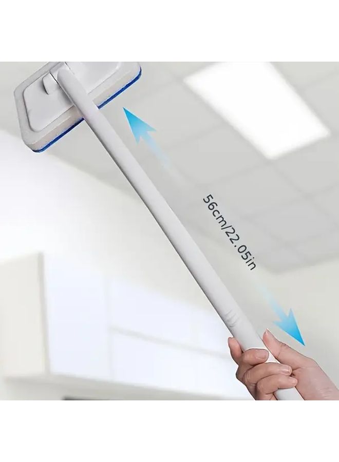White Multipurpose Bathroom Cleaning Brush Set with Detachable Sponge - Image 5