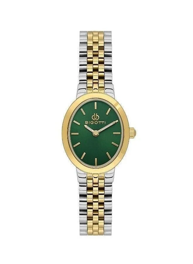 BIGOTTI Bigotti - Quotidiano Women Watch | Stainless SteelBrass Case | Analog | Oval Dial | Mineral Glass | Japanese Quartz | Water Resistant 30 Meters