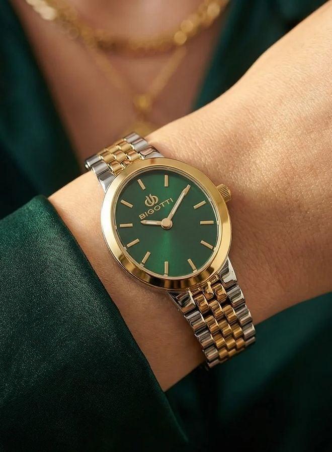 Bigotti - Quotidiano Women Watch | Stainless SteelBrass Case | Analog | Oval Dial | Mineral Glass | Japanese Quartz | Water Resistant 30 Meters - Image 2