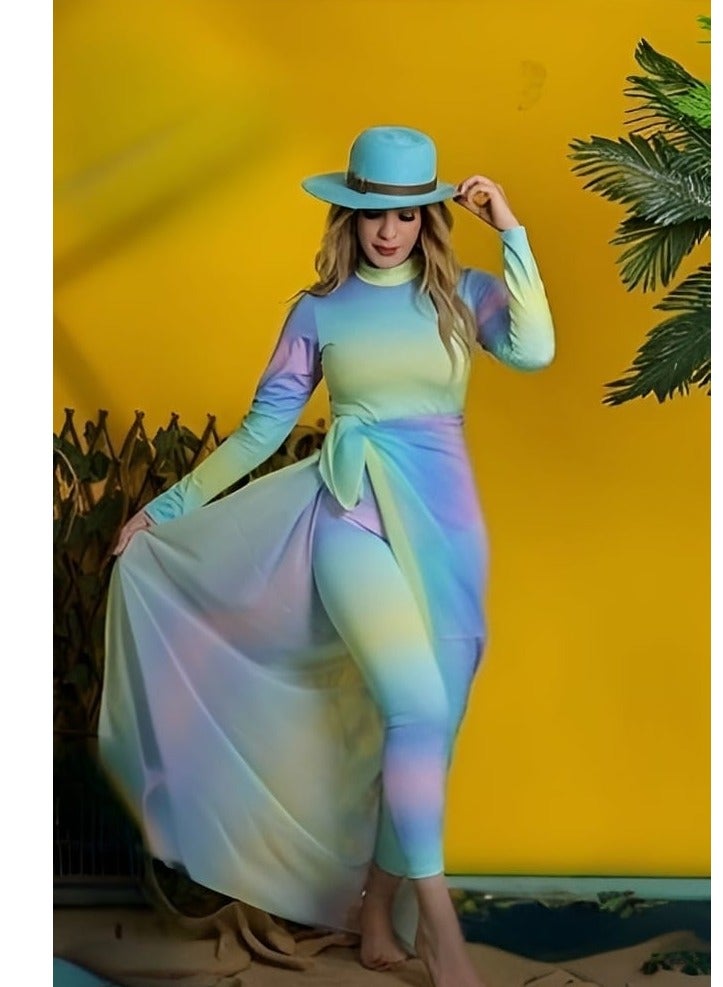 مايوه حريمي 4 قطع بتصميم رائع - انطلاقة لا مثيل لها على الشاطئ - Image 1