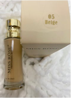 Miss Rose Moisturizing Liquid Foundation Facial Makeup  Long-lasting Non-smudge Natural Clear Concealer Lightweight Even Skin Tone  - Image 1