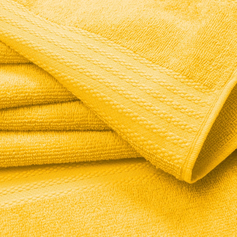GLAMBURG Premium Cotton 4 Pack Bath Towel Set - 100% Pure Cotton - 4 Bath Towels 27x54 - Ideal for Everyday use - Ultra Soft & Highly Absorbent - Mustard Yellow - Image 2