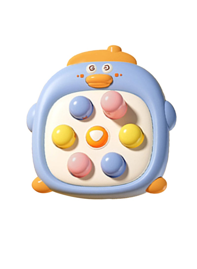 Velaurs Kids Finger Whack Toy Interactive Educational Stress Relief Cartoon Duck Quick Speed Push Game Console Blue - Image 1