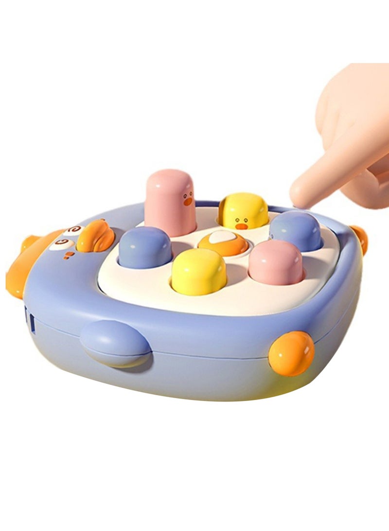 Velaurs Kids Finger Whack Toy Interactive Educational Stress Relief Cartoon Duck Quick Speed Push Game Console Blue - Image 3