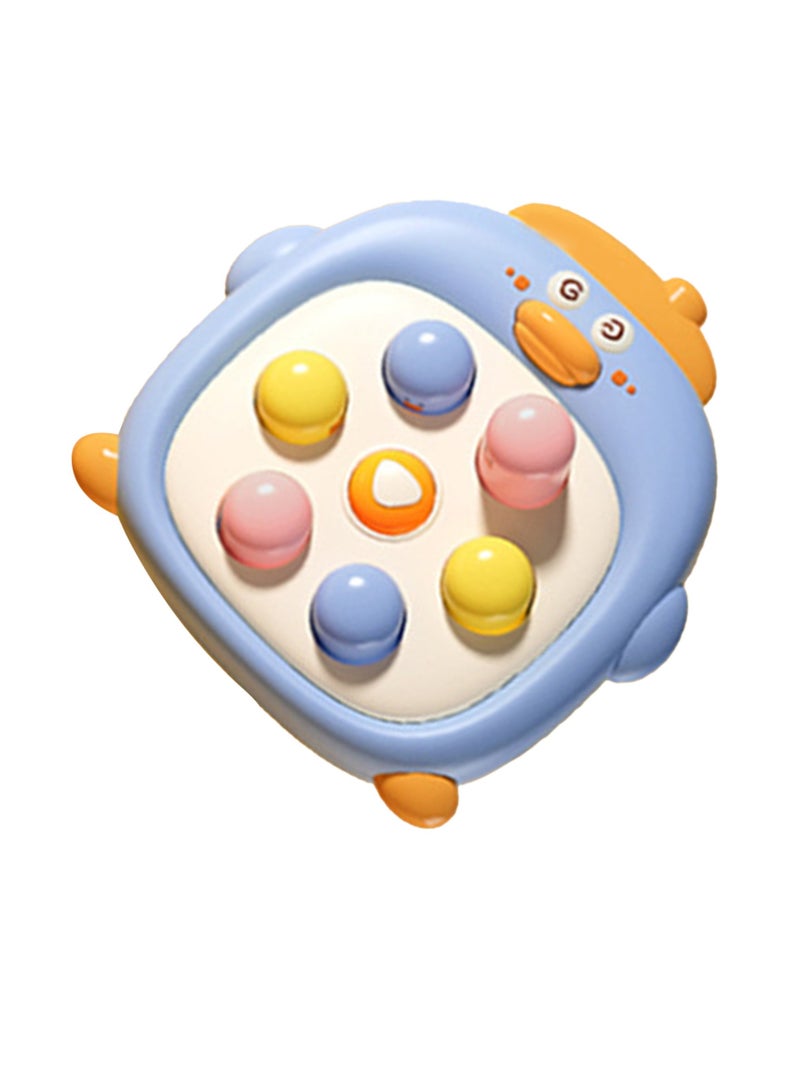 Velaurs Kids Finger Whack Toy Interactive Educational Stress Relief Cartoon Duck Quick Speed Push Game Console Blue - Image 4