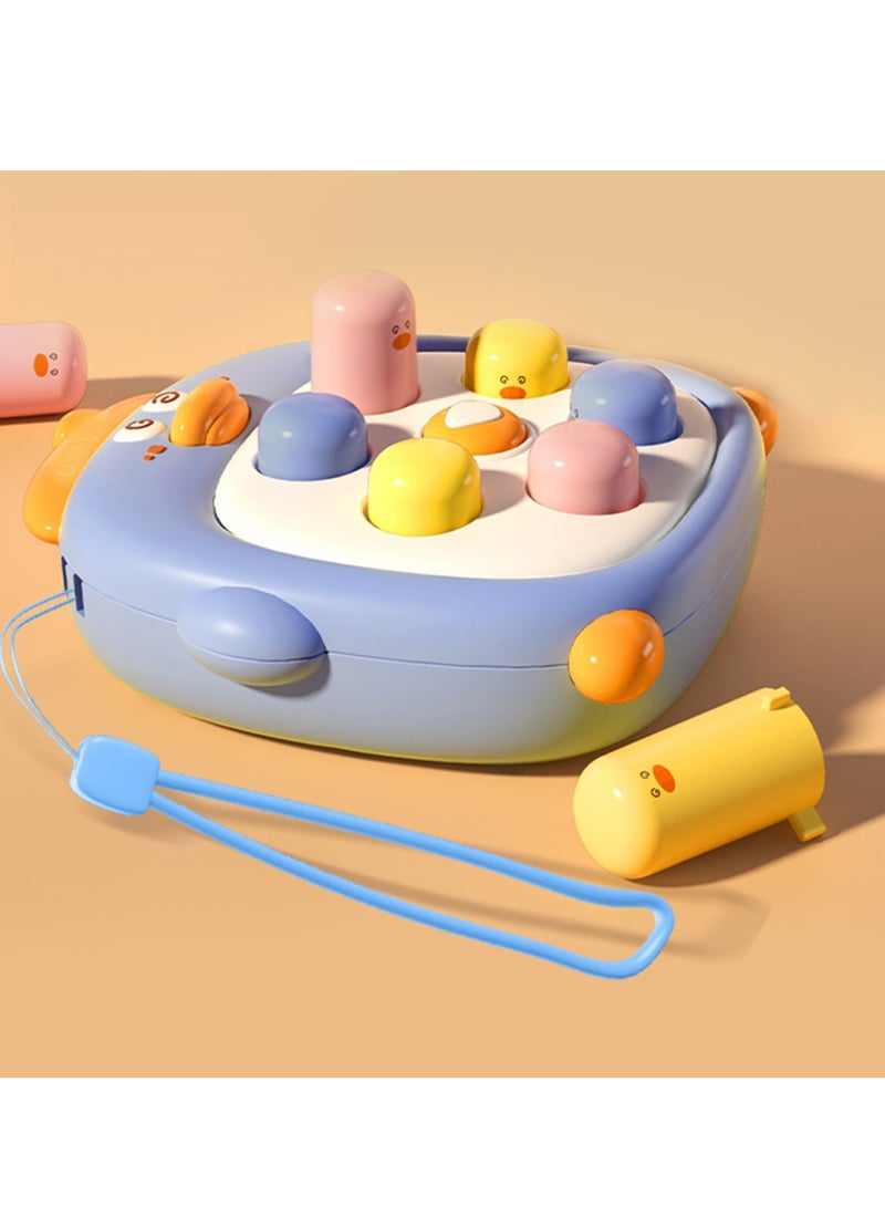 Velaurs Kids Finger Whack Toy Interactive Educational Stress Relief Cartoon Duck Quick Speed Push Game Console Blue - Image 5