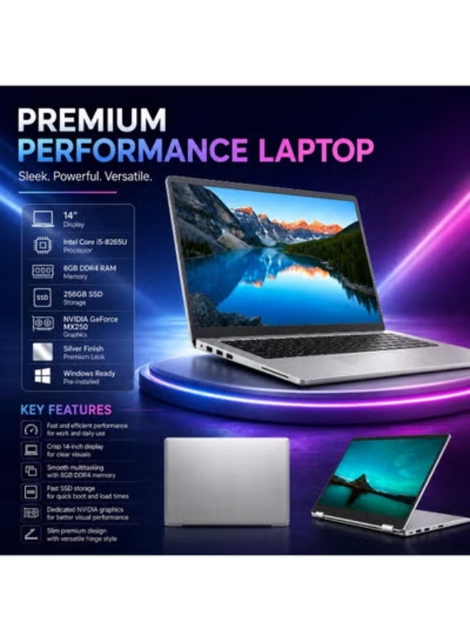 14 Inch Business Laptop with Core i5 Processor, 8GB RAM, 256GB SSD Storage, Dedicated Graphics, Includes Laptop Stand, Mouse and Carrying Bag - Image 3