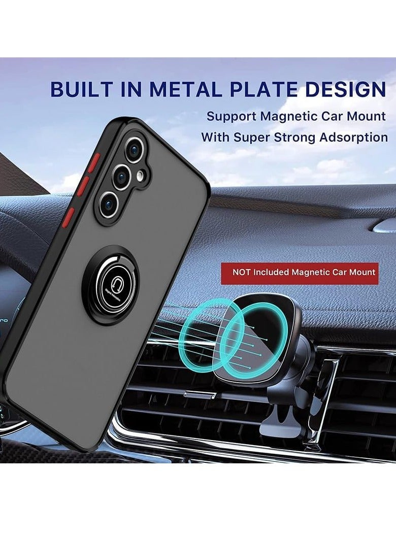 ELTRAZONE ELTRAZONE -- Case Compatible with Samsung Galaxy M52 Full Body Protective Case with 360° Magnetic Ring Kickstand for Car Anti-Fingerprint Shockproof Protective Case - BLUE - Image 3