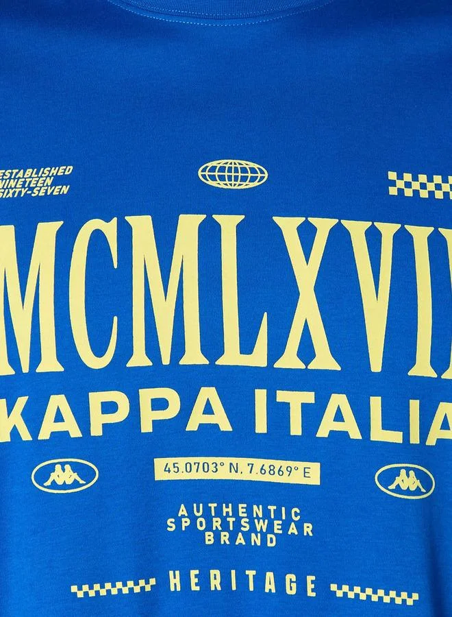 Kappa BLUE Kappa Men Logo Print T shirt for Men | Best Price UAE