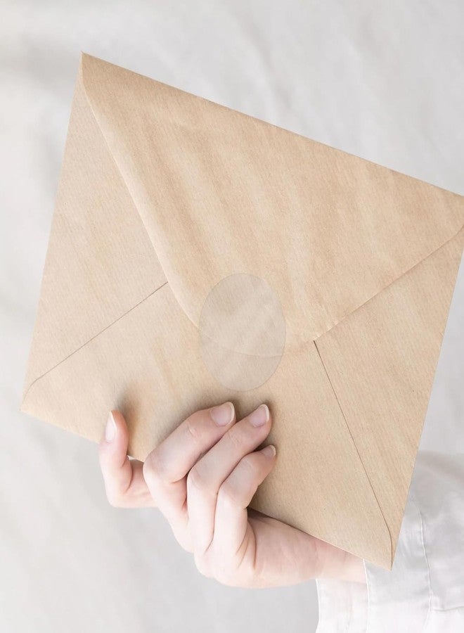 True-Ally ملصقات دائرية شفافة كريستالية من True-Ally، 500 قطعة، قطر 2 بوصة / 50 مم، ملصقات لاصقة دائرية شفافة لإغلاق الأظرف (2 بوصة / 50 مم (500 ملصق)) - Image 3