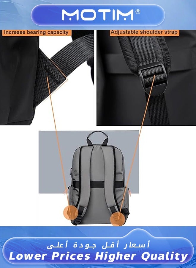 Motim Travel Laptop Backpack Business Anti Theft Backpack with USB Charging Port Water Resistant College School Bag Gifts for Men & Women Fits 15.6 Inch Notebook Computer Bag  - Image 4