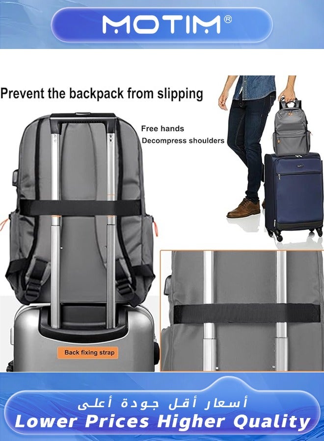 Motim Travel Laptop Backpack Business Anti Theft Backpack with USB Charging Port Water Resistant College School Bag Gifts for Men & Women Fits 15.6 Inch Notebook Computer Bag  - Image 5