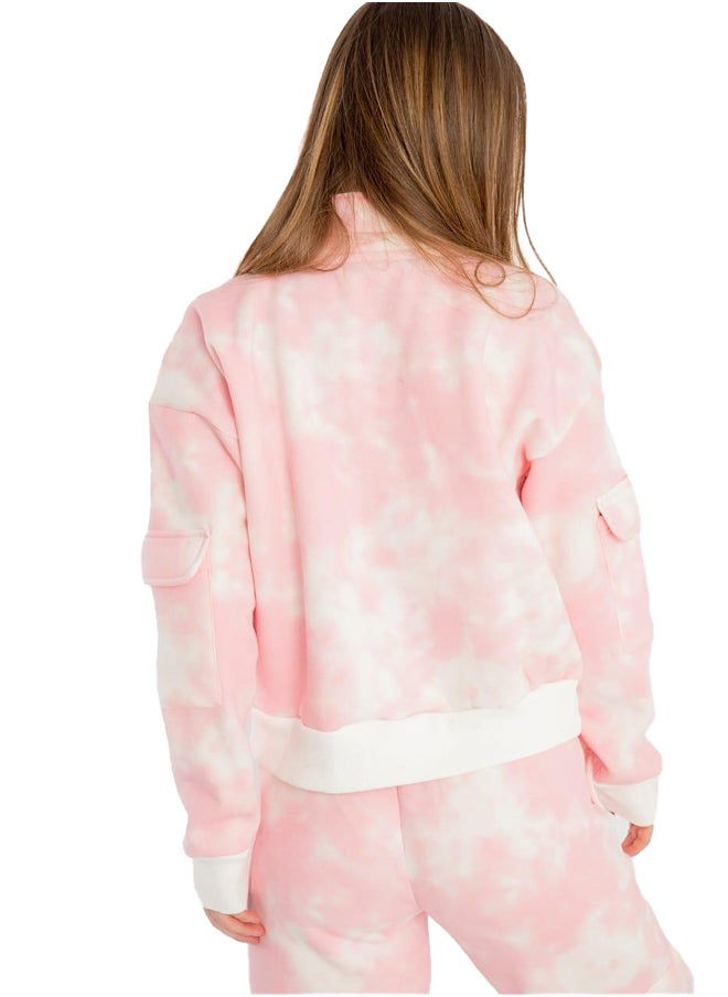 Youthful - Half Zipper sweatshirt Tie-dye - Image 1