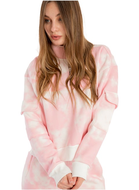 Half Zipper sweatshirt Tie-dye