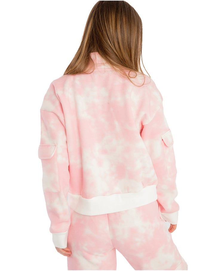 Youthful - Half Zipper sweatshirt Tie-dye - Image 1