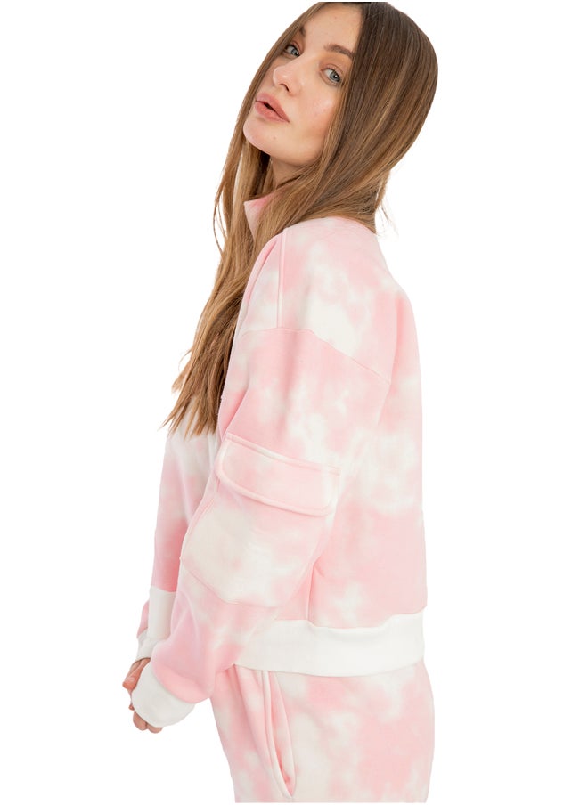 Youthful - Half Zipper sweatshirt Tie-dye - Image 1