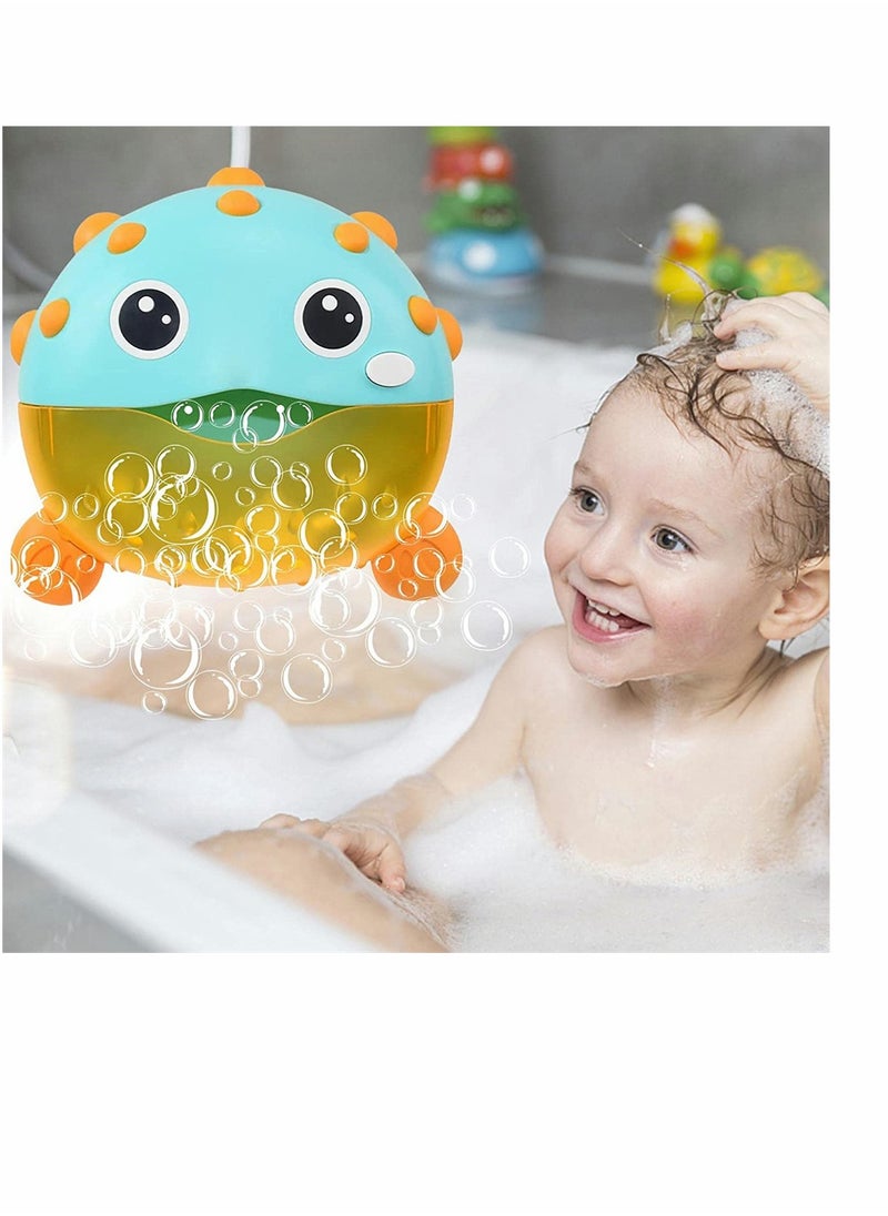SYOSI - Bubble Bath Toy Puffer Fish Bath Toys Automatically Bubbles Baby Bath Toys Baby Bubble Machine for Tub and Plays Children's Songs Bathtub Toys Bubble Maker for Toddlers - Image 1