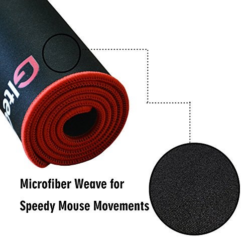 GGLTECK Gaming Mouse Pad XXXL/Extended Large Mat Pad 36"x16.5" GLTECK Mousepad Long Non-Slip Rubber Mice Pads Stitched Edges with Portable Bag - Image 3