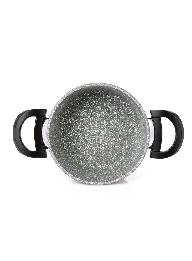 Cookin aboud Bio-Granite Cooking Pot with Glass-Silicone Lid 18 cm -Grey - Image 2