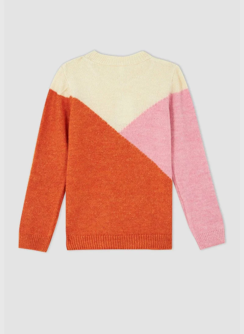 DeFacto Regular Fit Long Sleeve Block Colour Jumper