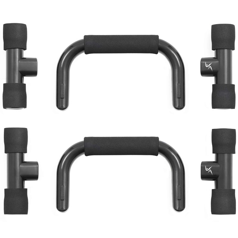 ProsourceFit Push-Up Bars (Set of 2)-Lightweight plastic handles with cushioned foam grips and slip resistant base - Image 3