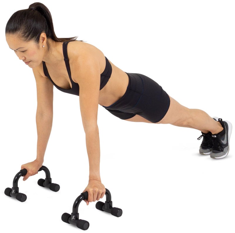 ProsourceFit Push-Up Bars (Set of 2)-Lightweight plastic handles with cushioned foam grips and slip resistant base - Image 5