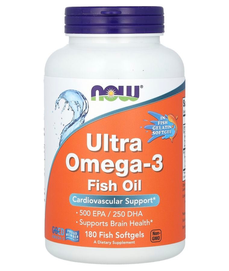 now Ultra Omega-3 Fish Oil 180 Fish Softgels