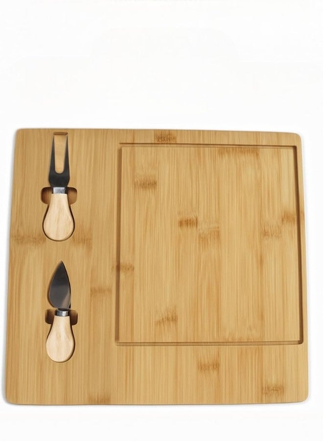 SUNBEET Wood Pizza Cheese Home Creative Cutting Board Kitchen Chopping Board Solid Wood Cake Plate (Square Cheese Bord) - Image 1