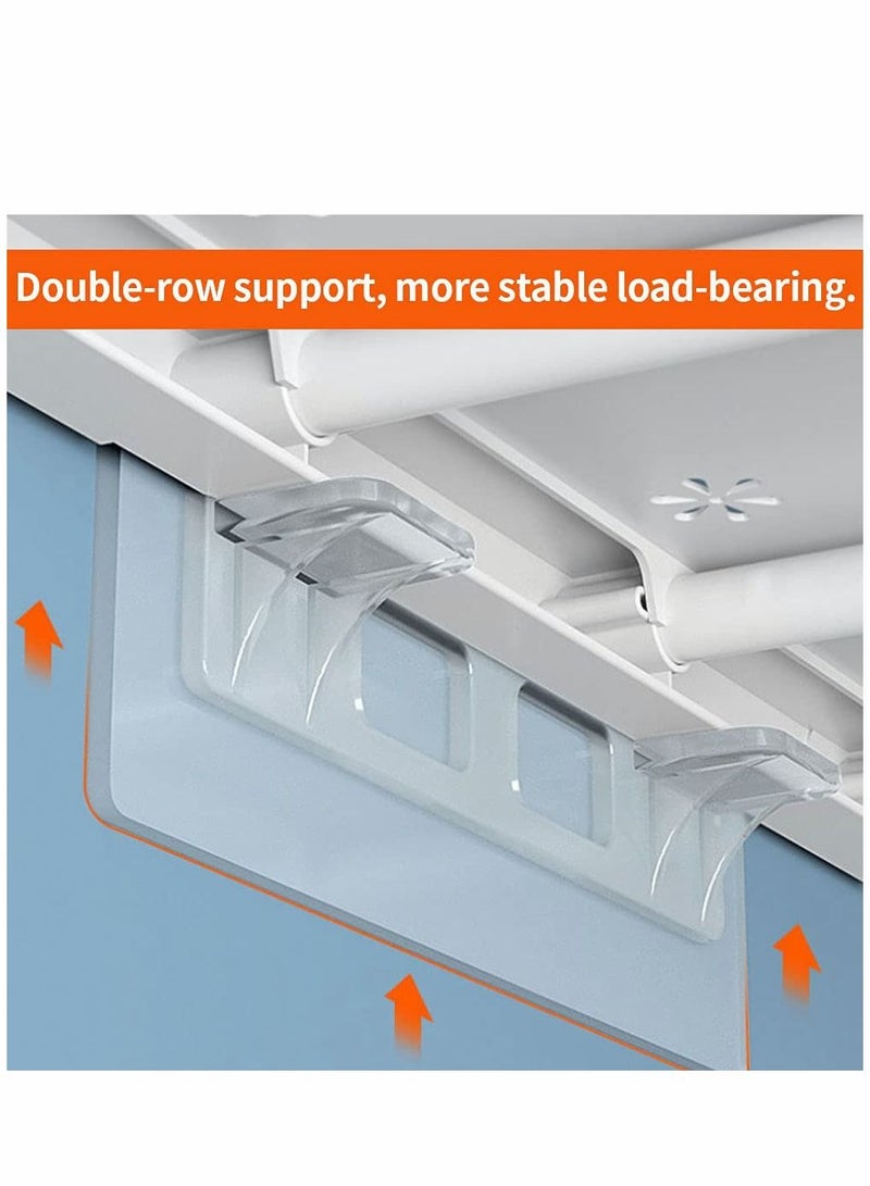 Y&D Punch Free Shelf Support Pegs, 24 Pcs Clear Self Cabinet Adhesive Shelves Clips, Strong Holder Pin for Closet, Brackets, Clapboard Layer  - Image 2