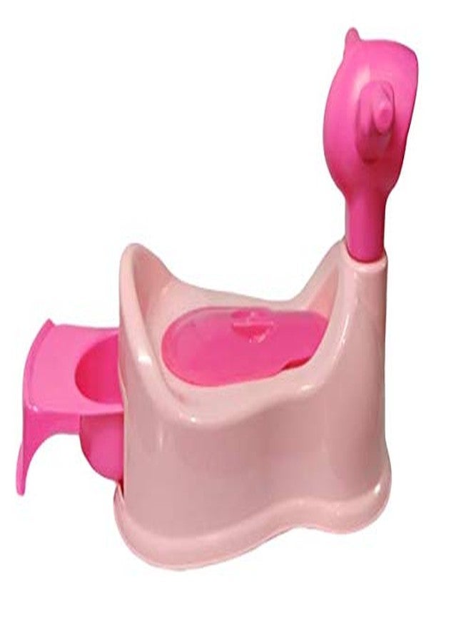 aaKaR Sonal - Baby Scooty - Baby Toilet Trainer Potty Seat with Removable Tray, Lid Cover (Pink) (Pink), Plastic - Image 5
