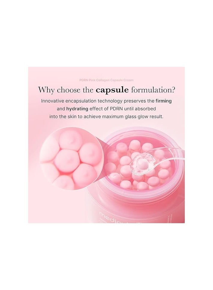 medicube Salmon DNA PDRN Pink Collagen Capsule Cream, Face Moisturizer | Lightweight Moisturizing Cream | PDRN, Niacinamide for Uneven Skin Tone, Glow hydration | Korean Skin Care 1.94 oz - Image 3
