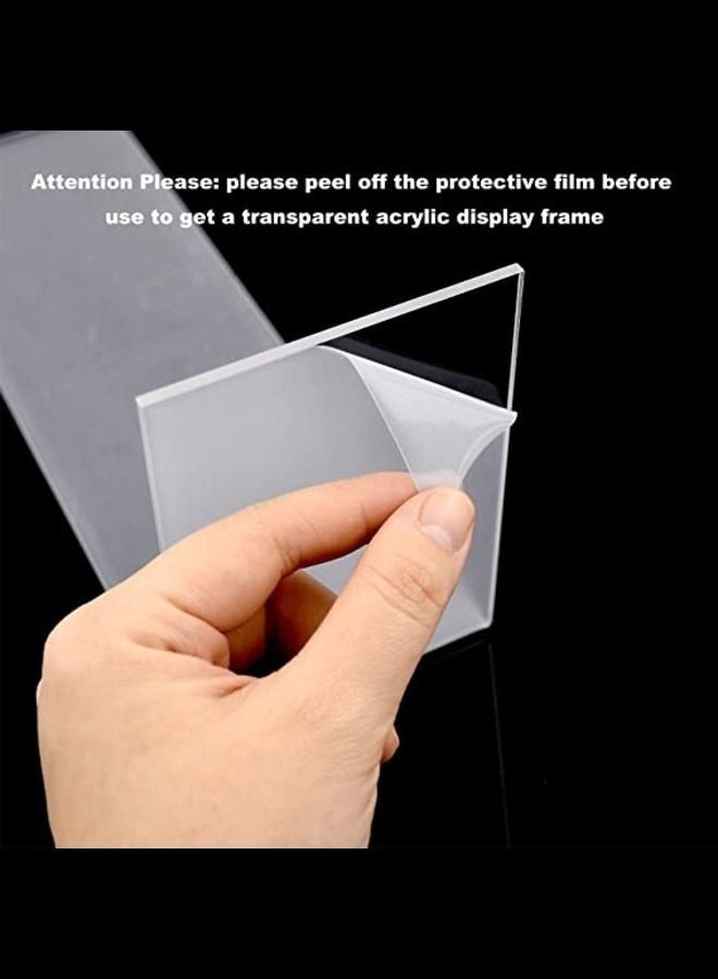 منزل الغابة مجموعة من 5 قطع من حوامل عرض اكريليك شفافة، 5 مقاسات من حوامل عرض المجوهرات من الاكريليك، مثبتات رفوف العرض لحامل عرض الحلويات - Image 3
