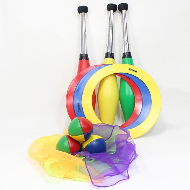 Zeekio YoYoSam  Juggling Kit  Learn to Juggle  for Beginners  Juggling Starter Set Durable  Vibrant Colors  Complete Starter Kit  3 Balls 3 Scarves 3 Rings  3 Clubs - Image 3
