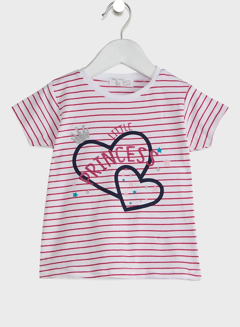 Babybol Kids Graphic Top + Shorts Set