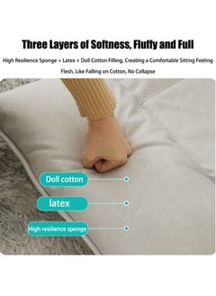 VUCATIN Folding Floor Chair Lounge Sofa Folding Single-Back Sofa Cushion Multi Angle Adjustment Padded Sleeper Bed For Balcony Bedroom With Pillow Armrests Single Sofa  - Image 3