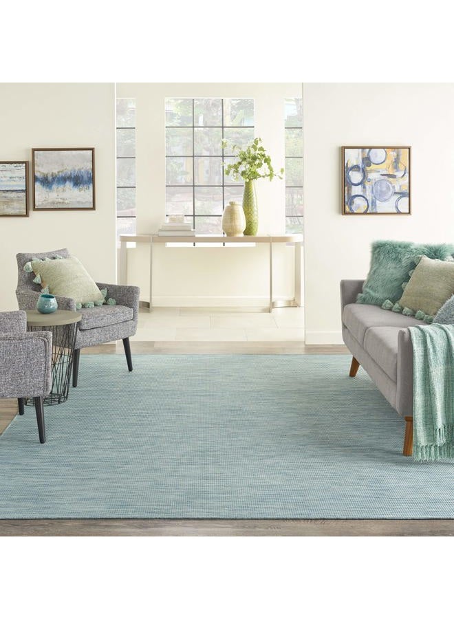 Nourison سجادة منطقة حديثة من قماش أكوا بطول 8 أقدام - Image 1