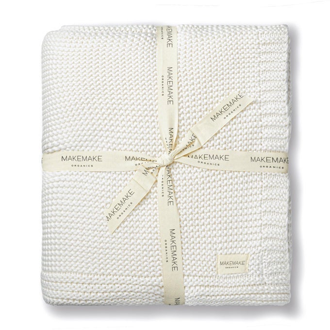 ORGANIC COTTON THROW BLANKET GOTS CERTIFIED ORGANIC KNIT BLANKET COUCH BED NEUTRAL FALL COLORS SOFT COTTON THROW BLANKET LARGE 50X60 IVORY