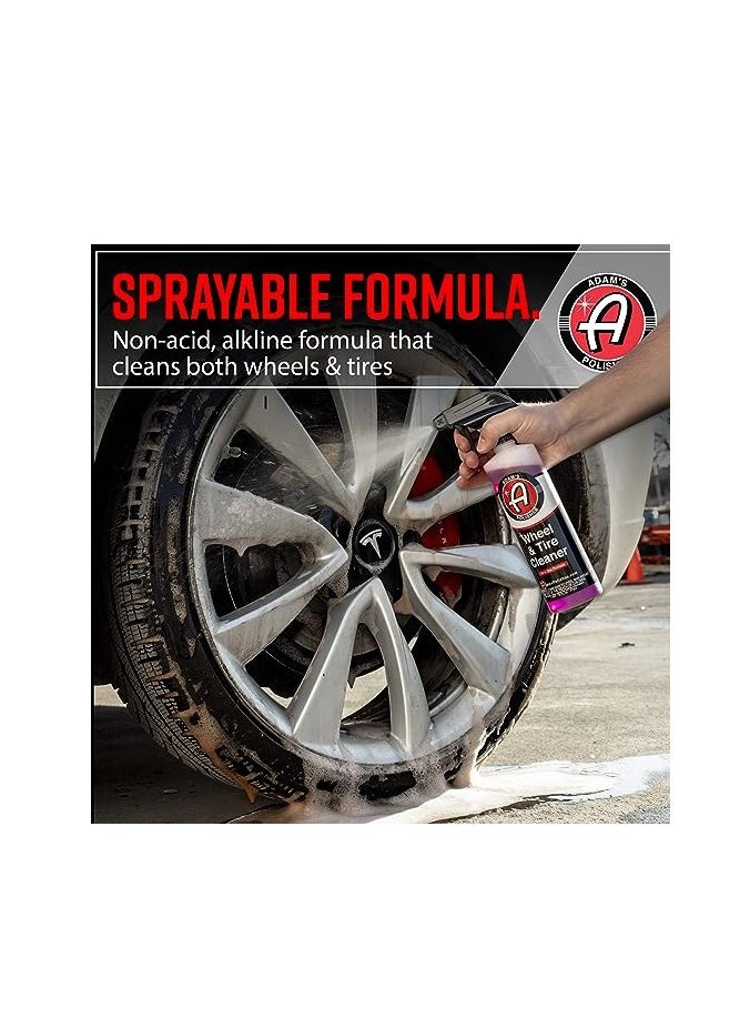 Adam's Polishes Adam's Polishes Wheel And Tire Cleaner 16oz Professional All In One Tire And Wheel Cleaner Use With Wheel Brush And Tire Brush Car Wash Wheel Cleaning Spray For Car Detailing  - Image 3