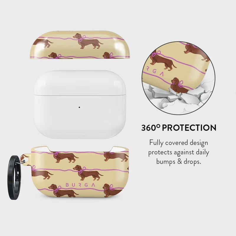 BURGA Burga AirPods Pro 2 Always Late Protective Elegant Case For Apple AirPods, Cover Charging LED Visible, Scratch-Resistant, Shockproof Case