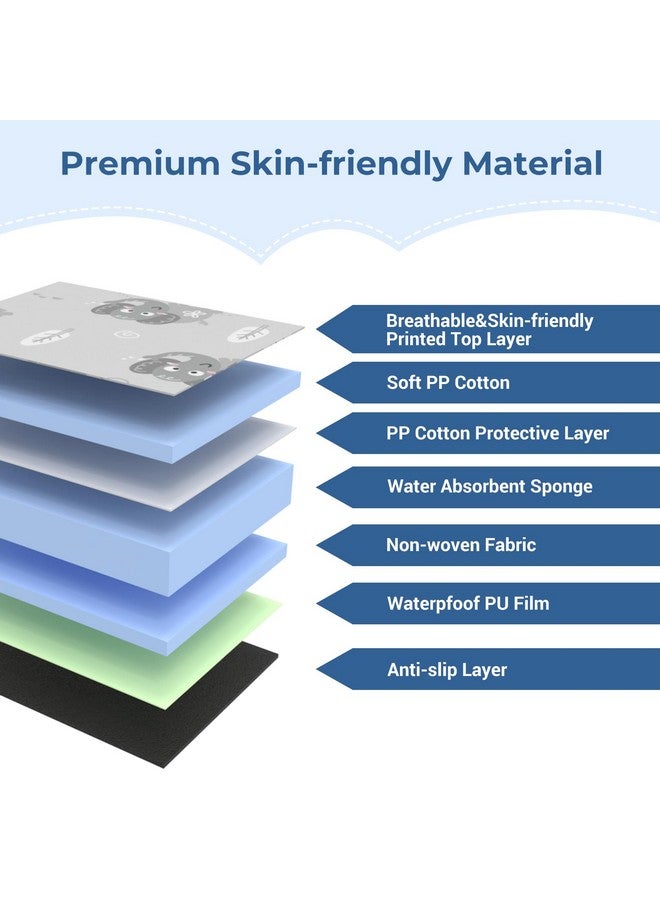 COOLBEBE حامي مقعد السيارة COOLBEBE للرضع لتدريب الحمام، 2 عبوة بطانة مقعد السيارة المقاومة للماء لتدريب الأطفال الرضع، وسادات حماية مقعد السيارة لعربات الأطفال ومقاعد السيارة (رمادي، 2 قطعة) - Image 5
