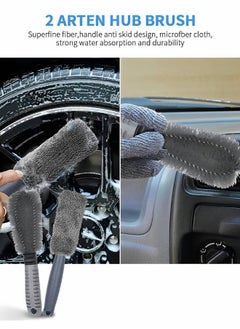 GROIC 12pcs Car Cleaning Tools Kit,Car Wash Kit,Car Wheel Tire Cleaning Brush Set, Car Detailing Kit,Car Drill Detailing Brushes,Car Wash Mitt, Towels  - Image 3